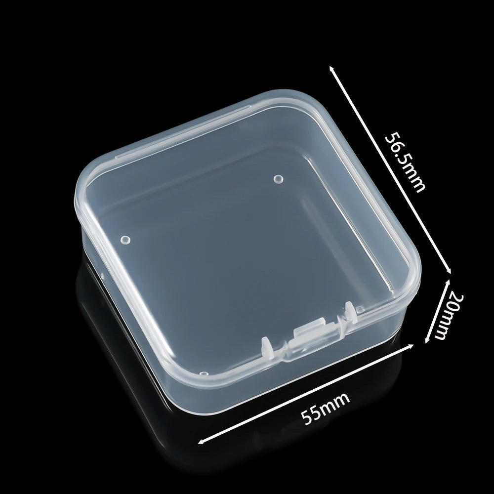 Bead Organizer Box 12/24/30Pcs Small Clear Plastic Bead Storage Containers with Hinged Lid for Storage Crafts Jewelry Organizer Purest Peak