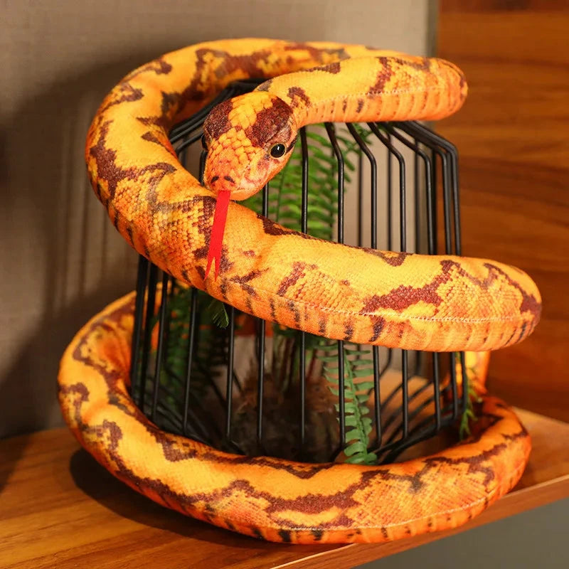 Artificial Python Plush Toy Long Snake Yellow Orange Green Python Plush Toy Decorate The House Holiday Decorations Econic Blanks
