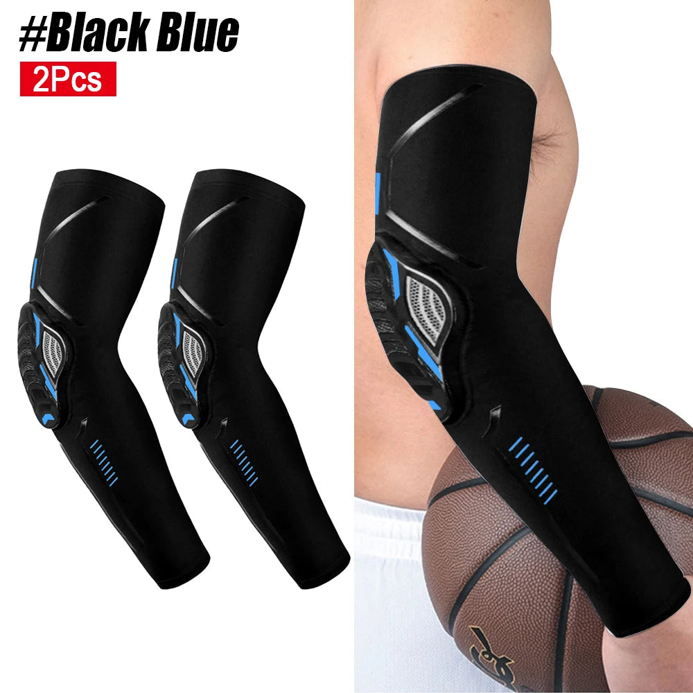 2Pcs/Pair Sport Crashproof Knee Support Pad Elbow Brace Arm Leg Compression Sleeve Outdoor Basketball Football Bicycle Protector Quick Pick Grocers