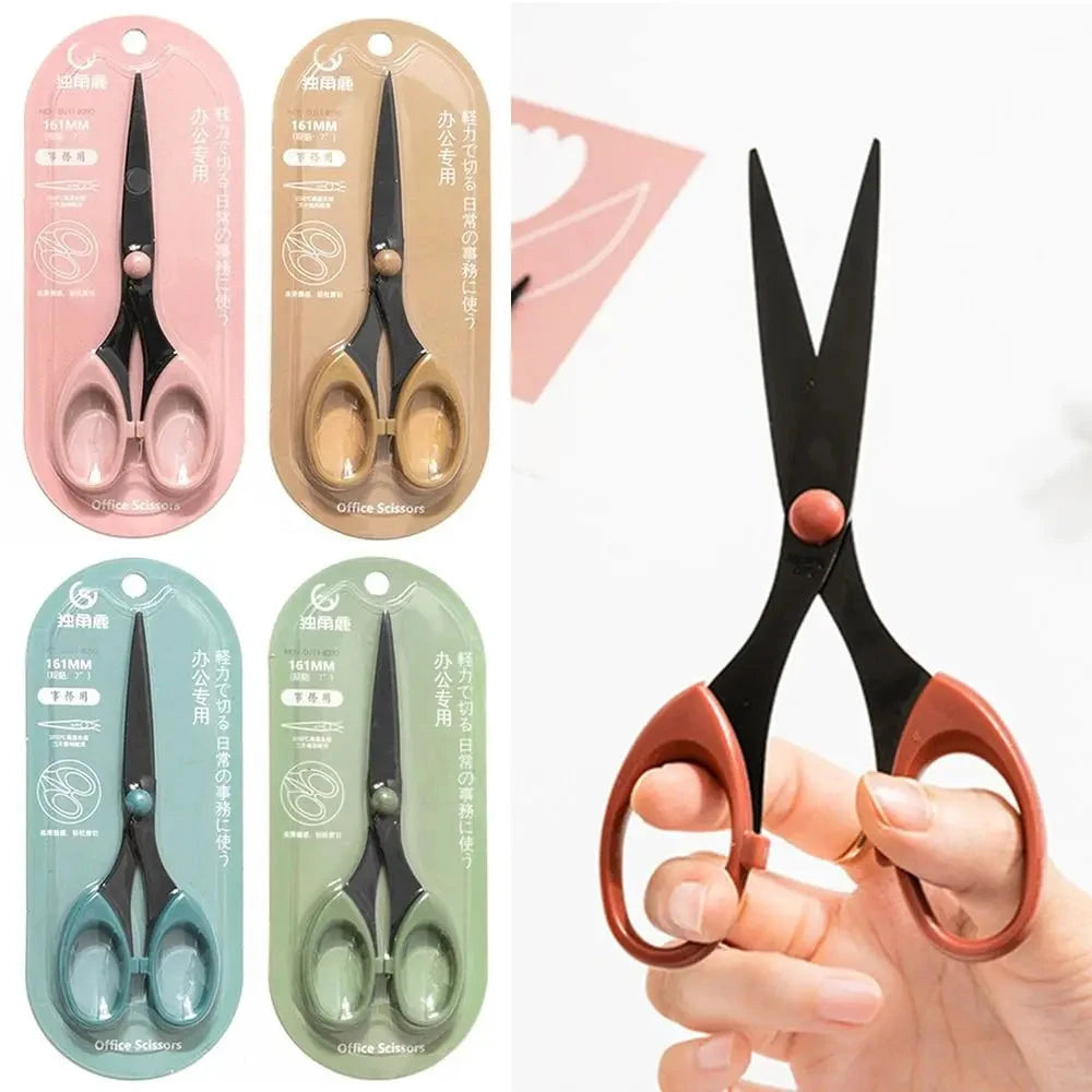 Color Scissor Stainless Steel Blade Safe Design Paper Cutting Scissors for Fine Art Diary Album Craft Office School Supplies Econic Blanks