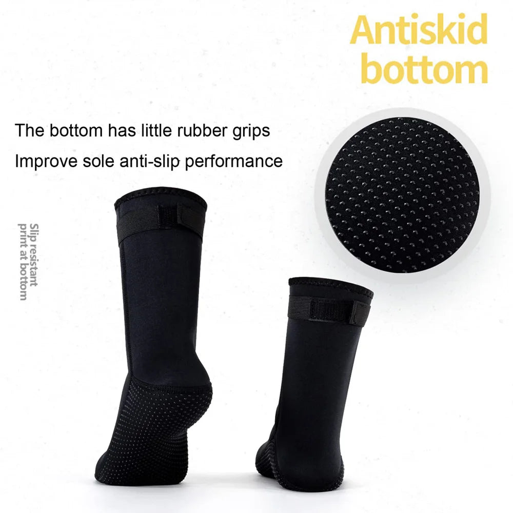 3mm&5mm Neoprene Diving Socks Non-slip Adult Warm Patchwork Elasticity Wetsuit Shoes Diving Surfing Boots Swimming Snorkeling Quick Pick Grocers