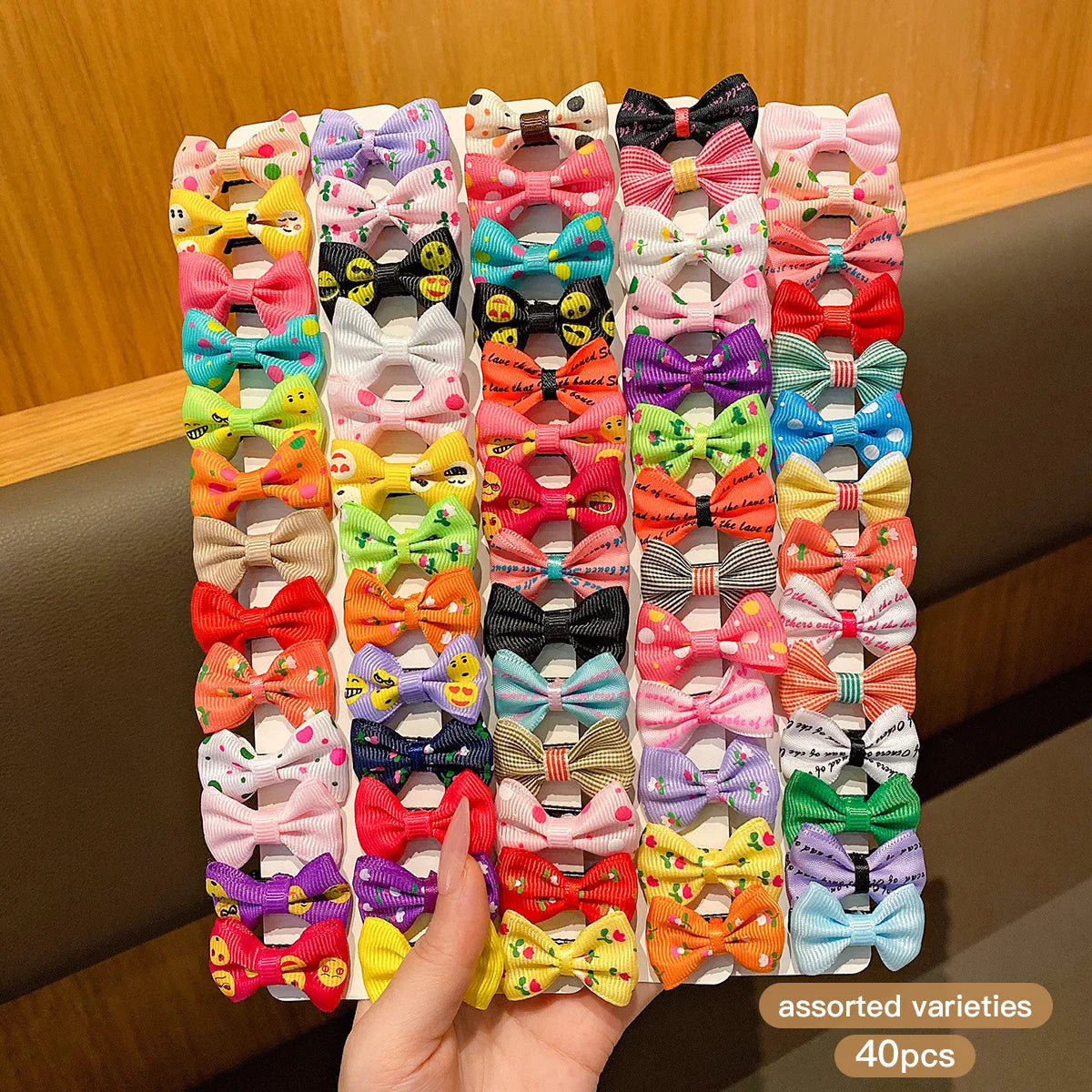 30 colored random bow fabric hair clips suitable for daily use as hair accessories Quick Pick Grocers