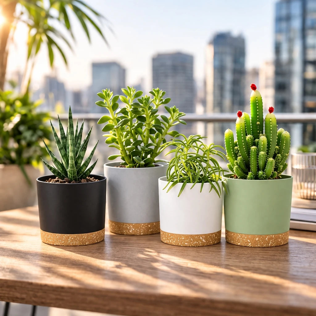 4pcs Flowerpot 5inch Removable Bottom Round Flower Pot Detachable Bottom Flower Pot Home Supplies Breathable Flower Pot Quick Pick Grocers