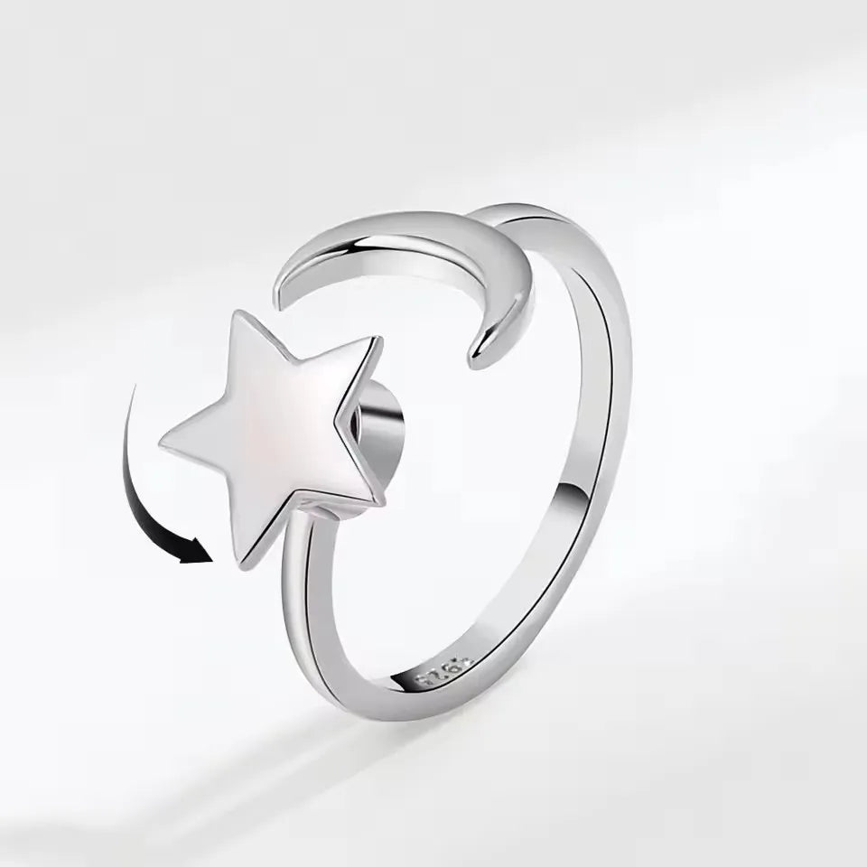 VENTFILLE 925 Sterling Silver Sunflower Diamond Zircon Rotatable Ring For Women Gift Relieve Stress Ring Jewelry Wholesale Quick Pick Grocers