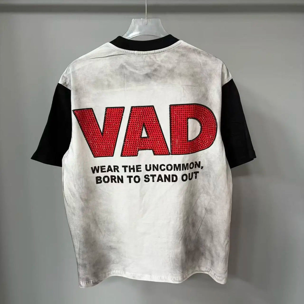 2026 New Fashion Streetwear Shinning Diamond Baggy Tshirts for Men and Women Short Sleeve Rhinestone Cotton Top Tees Oversized Quick Pick Grocers