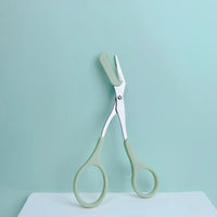 1 Pcs Pink Eyebrow Trimming Scissors with Built-in Comb - Stainless Steel, Precise Grooming Tool, Creating Perfect Eyebrows Quick Pick Grocers