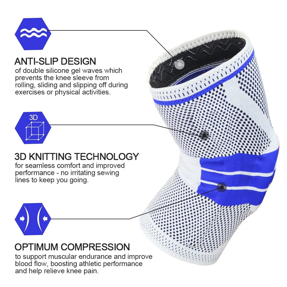 Knee Brace Knee Support Knee Pads Knee Compression Sleeve for Running Meniscus Tear Arthritis Joint Pain Relief Men Women Quick Pick Grocers