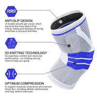 Knee Brace Knee Support Knee Pads Knee Compression Sleeve for Running Meniscus Tear Arthritis Joint Pain Relief Men Women Quick Pick Grocers