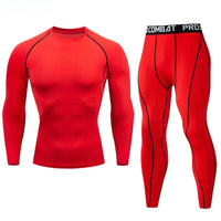 2pcs Men's Compression Sportswear Suit Elastic Training Yoga Sets Workout Jogging Fitness Clothing Tracksuit Pants Sporting Quick Pick Grocers