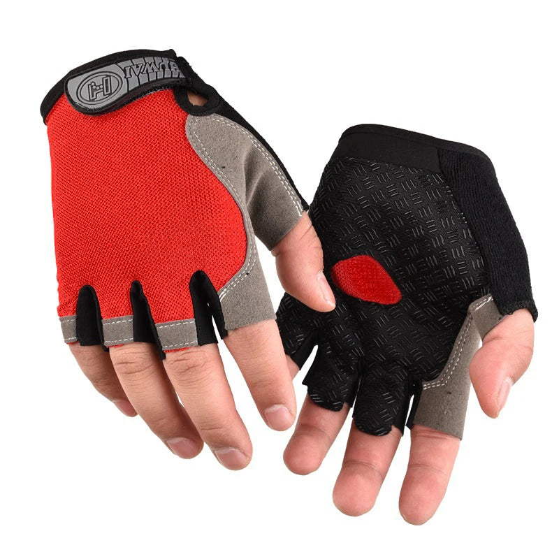 Men Cycling Bicycle Gloves Half Finger Gym Gloves Women Mitten Breathable Anti-slip Glove Fitness Sport Training Gloves Quick Pick Grocers