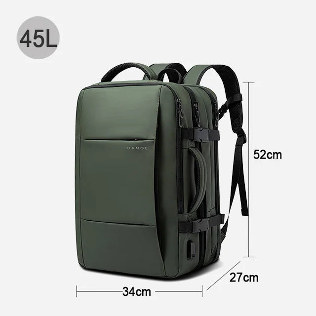 BANGE Aesthetic Men Business Backpack School Expandable USB Bag, Large Capacity 17.3 Laptop Waterproof Fashion Travel Backpack Econic Blanks