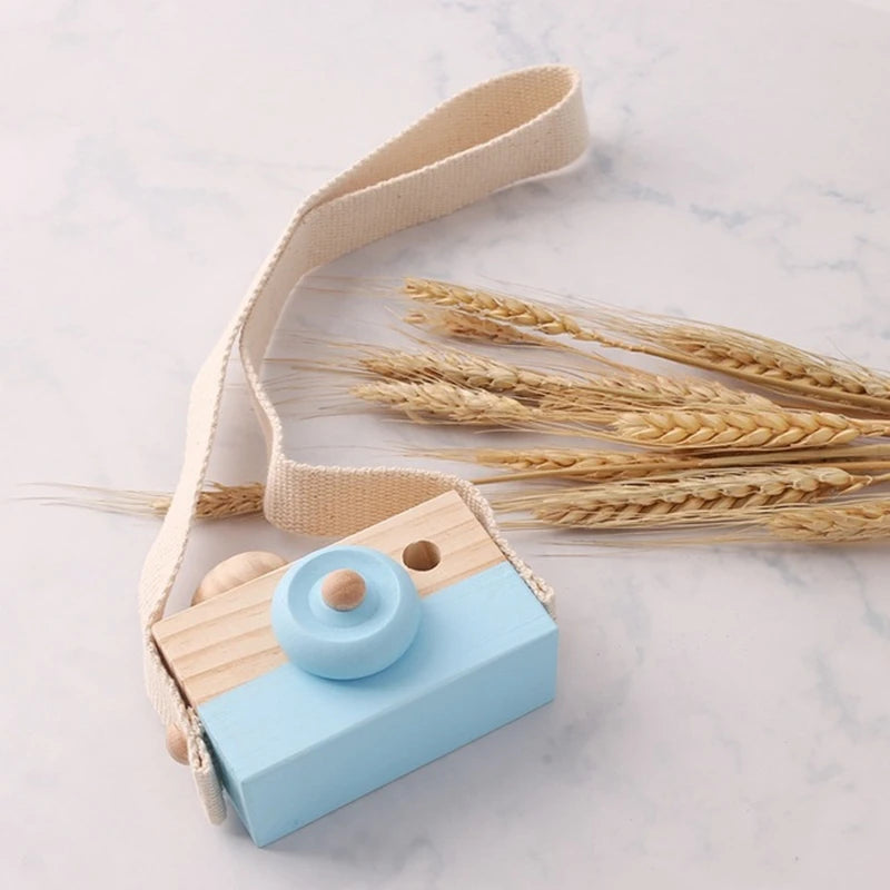 Wooden Fashion Camera Baby Toys Pendant Baby Block Montessori Toys for Children Wooden DIY Presents Nursing Gift Outdoor Toys Purest Peak