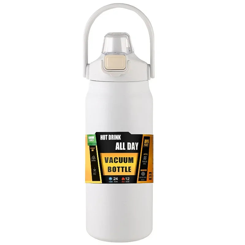 Outdoor Thermos Portable 304 Stainless Steel Thermal Mug Tumbler Vacuum Flasks Cold and Hot Sports Water Bottle with Straw Econic Blanks