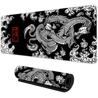 Japanese Dragon Large Gaming Mousepad Keyboard Gamer Mouse Pad on The Table Speed Desk Mat Anime Mouse Mats ，Dragon pattern Quick Pick Grocers