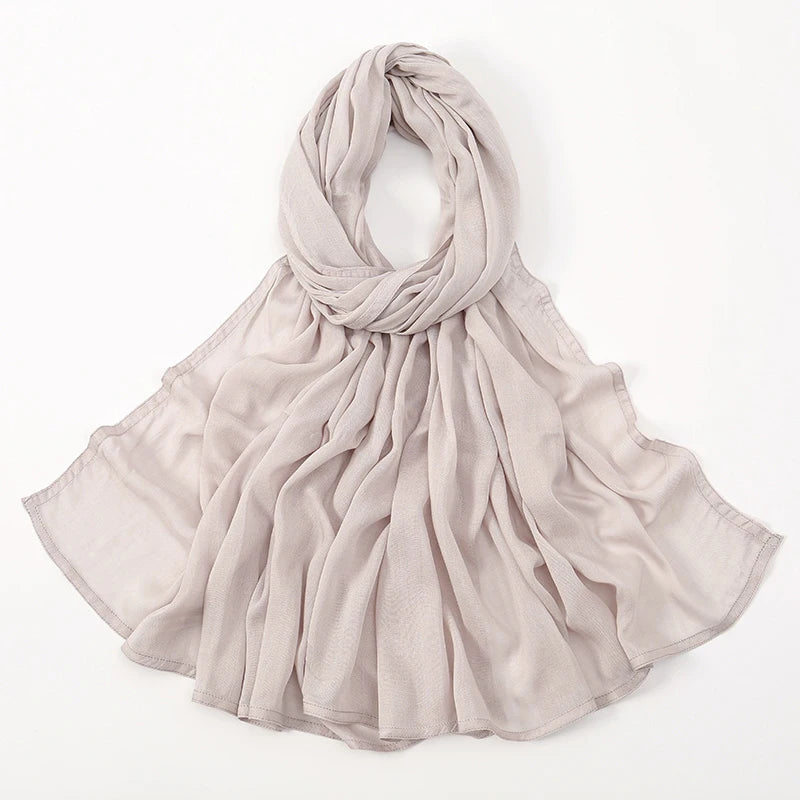 Fashion Modal Hijab Rayon Cotton Shawls Muslim Hijabs For Women Plain Scarf Big Size Headscarf Islamic Turban Headband 190*85cm Quick Pick Grocers