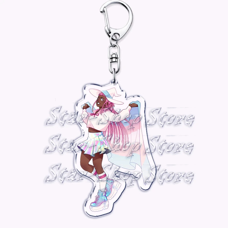 Cute Lgbt Halloween Keychain for Accessories Bag Gay Pride Lgbtq Spooky Ghost Lesbian Keyring Jewelry Rainbow Fans Friends Gifts Quick Pick Grocers