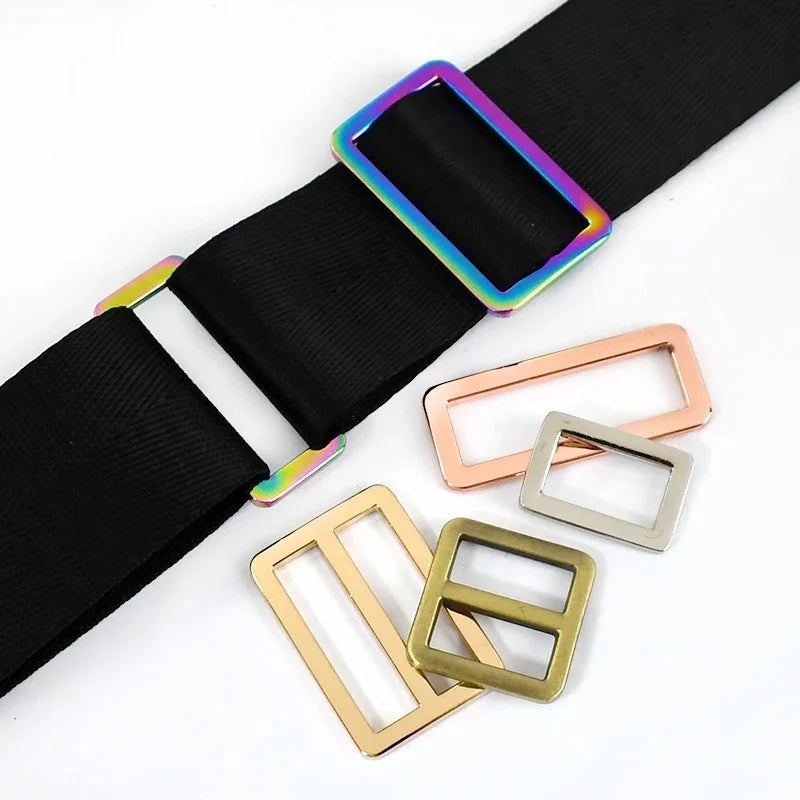 5/10Pcs 20-50mm Metal Ring Buckles for Bag Strap Tri Glide Slider Clasp Webbing Dog Belt Adjuster Hooks DIY Hardware Accessories Quick Pick Grocers