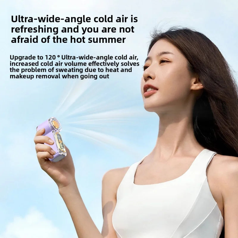 High Velocity Portable USB Charging Hand Fan Mini Powerful Pocket Fan With Strong Airflow For Summer Camping Sports Beach Travel Quick Pick Grocers