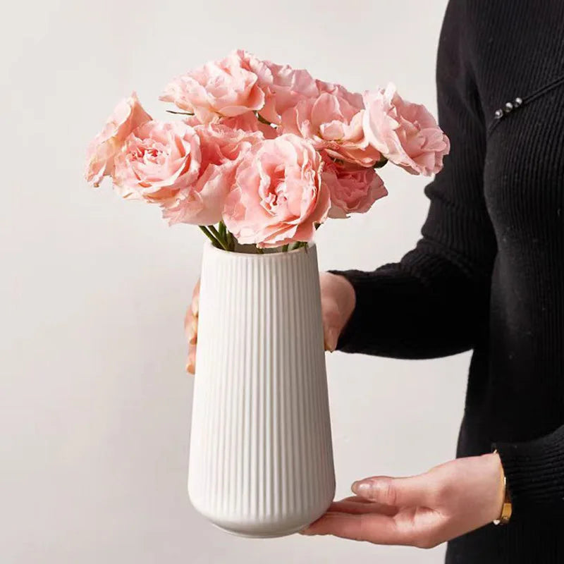 Elegant Nordic Flower Vase Durable Plastic Vase Ornaments, Flower Arrangement, Home Living Room Decoration,  Flower Creative Art Quick Pick Grocers
