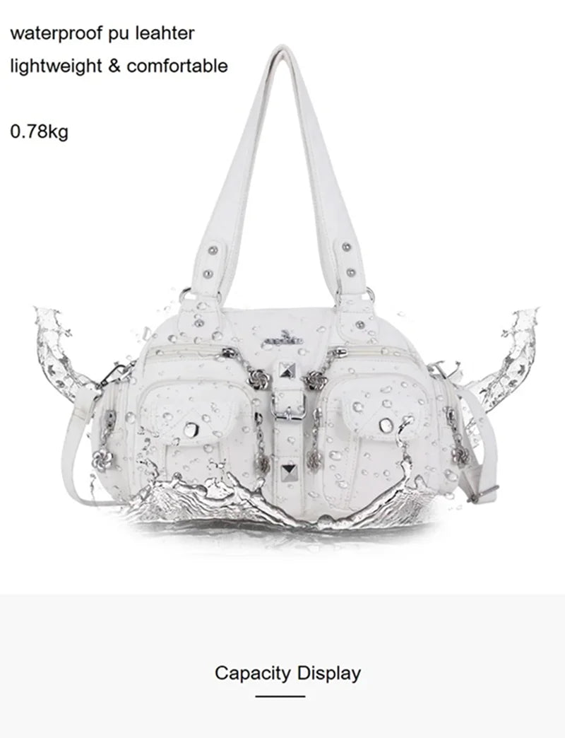 Vintage Women Handbags Satchel Top-handle Handbag PU Shoulder Bag Dumpling Pack Give Gifts Shoulder Bags Phone Money Pack Quick Pick Grocers