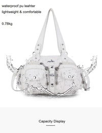 Vintage Women Handbags Satchel Top-handle Handbag PU Shoulder Bag Dumpling Pack Give Gifts Shoulder Bags Phone Money Pack Quick Pick Grocers