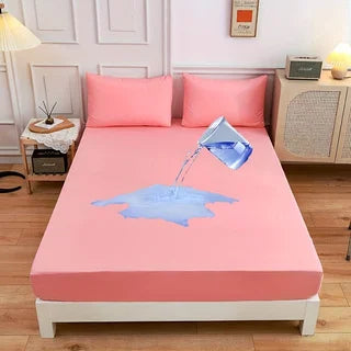 Kuup Safe Waterproof Mattress Protector, Soft Comfortable Breathable Solid Color Bedding Mattress Cover Fitted, No Pillowcases Quick Pick Grocers