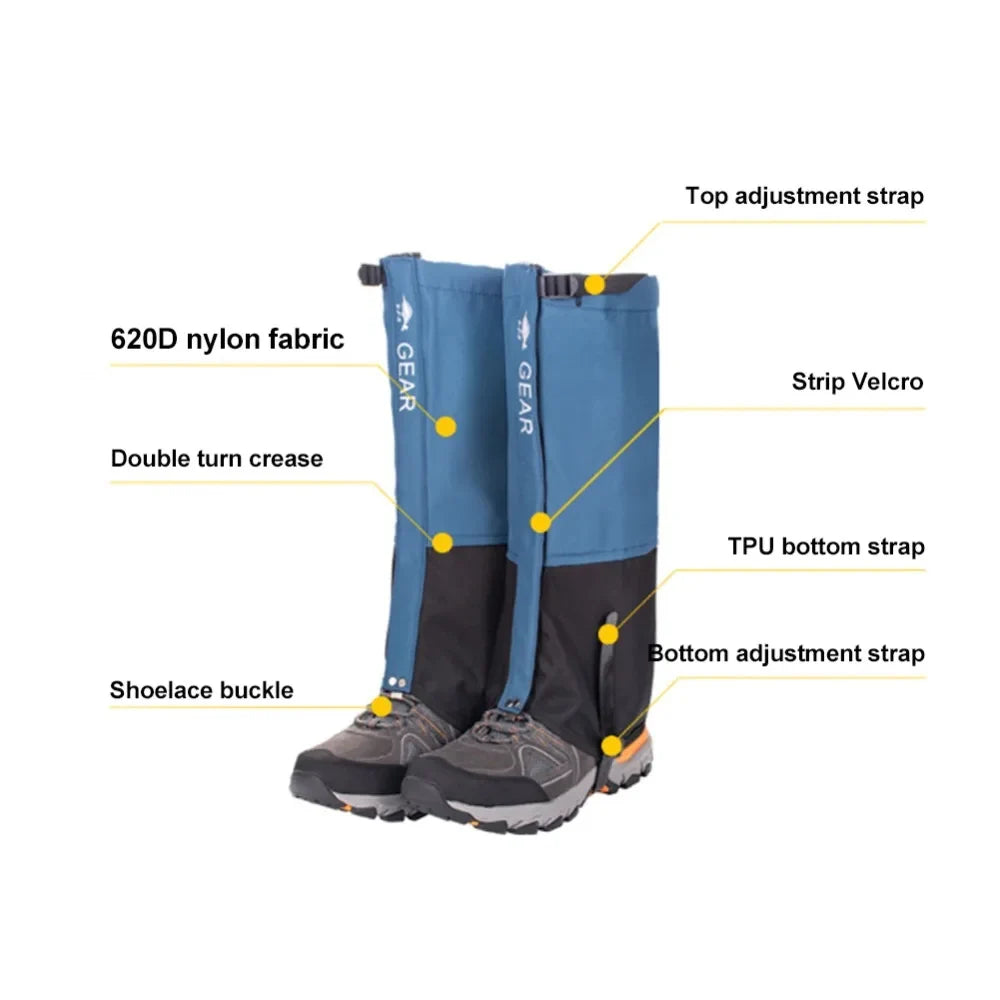 Outdoor Travel Leg Warmers Hiking Leg Gaiter Waterproof Legging Shoes Hunt Climbing Camping Winter Tourist Snow Foot Cover Quick Pick Grocers