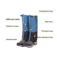 Outdoor Travel Leg Warmers Hiking Leg Gaiter Waterproof Legging Shoes Hunt Climbing Camping Winter Tourist Snow Foot Cover Quick Pick Grocers