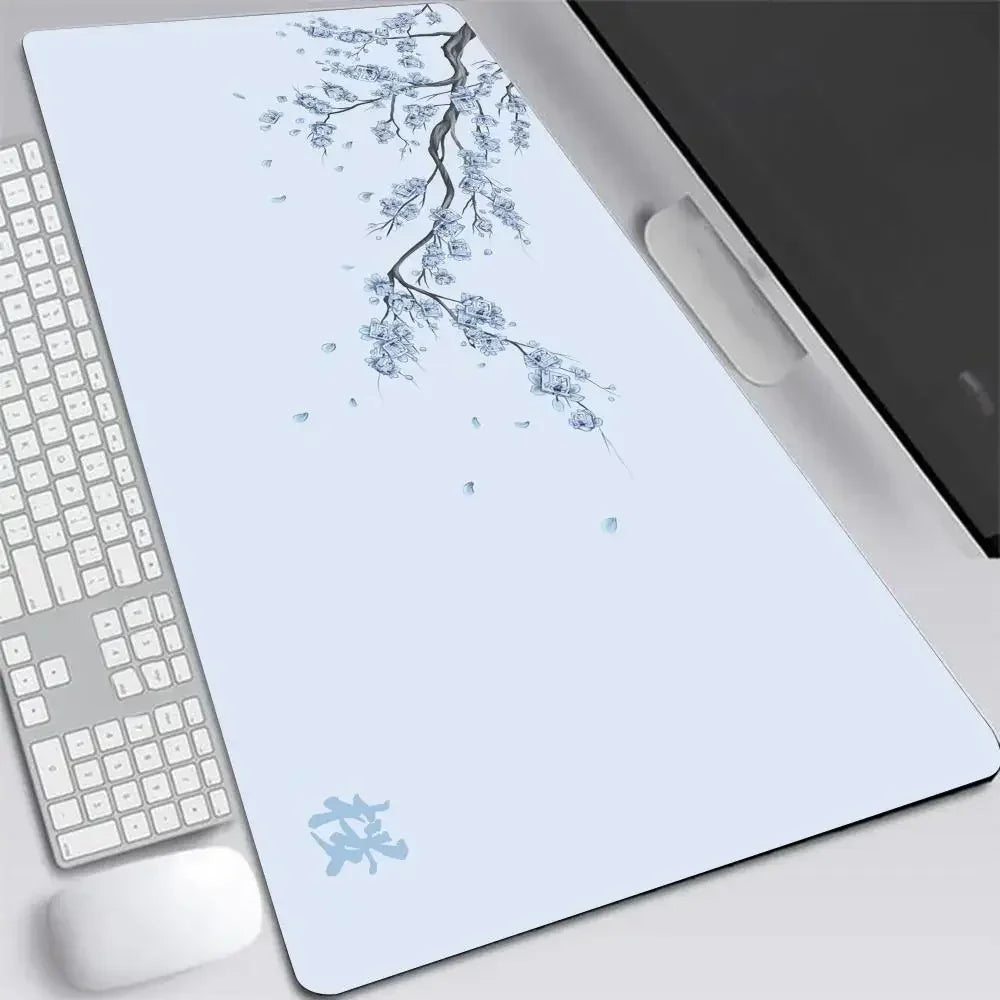 Japan Cherry Blossom Mouse Pad XXL Gray Laptops Gaming Deskmat Sakura Mousepad Anime Office Carpet Gamer Keyboard Computer Desks Quick Pick Grocers