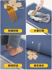 Diatomaceous Earth Bath Mat Bathroom Rug Absorbent Non-slip Floor Foot Mats Quick Dry Shower Carpet Toilet Pad Doormat Washable Econic Blanks