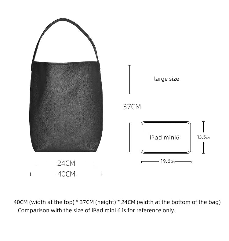 MENDY Bucket Bag Large Women's Bag Tote Bag Shoulder Bag Luxury Designer Genuine Leather Handbag Japanese Popular Bag Soft Row Quick Pick Grocers