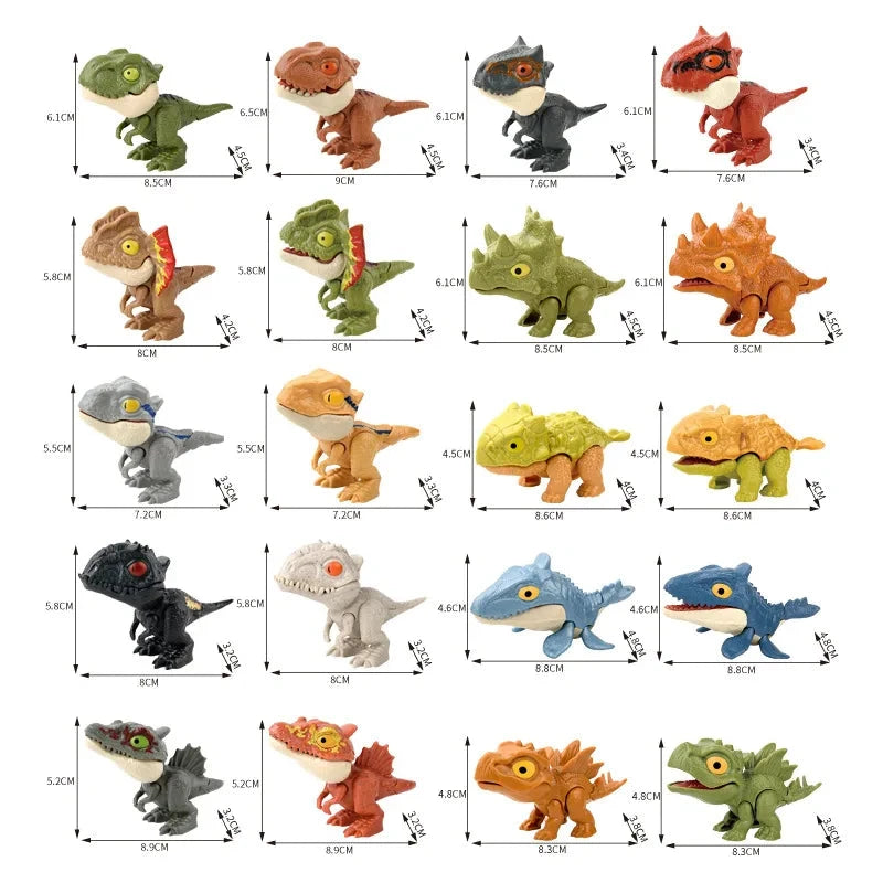 5/10PCS Finger-biting Dinosaurs Movable Joints Size Simulation Dinosaur Model Toys Children Educational Toys Children Christmas Econic Blanks