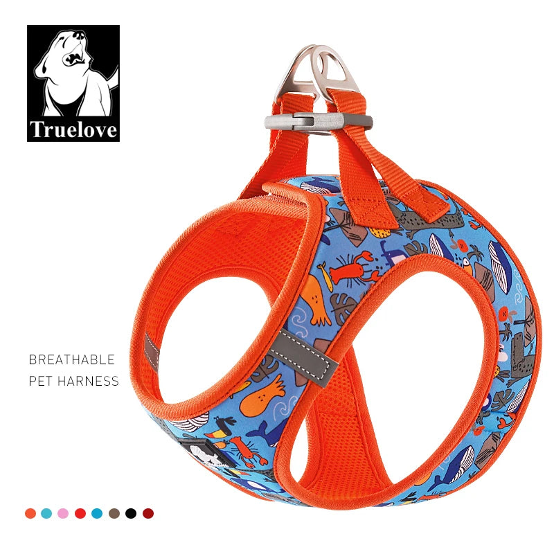 Truelove Pet Harness Soft Air Mesh Adjustable Reflective Pet Vest Small and Medium Breeds No Pull Adjustable Dog Harness TLH3016 Quick Pick Grocers