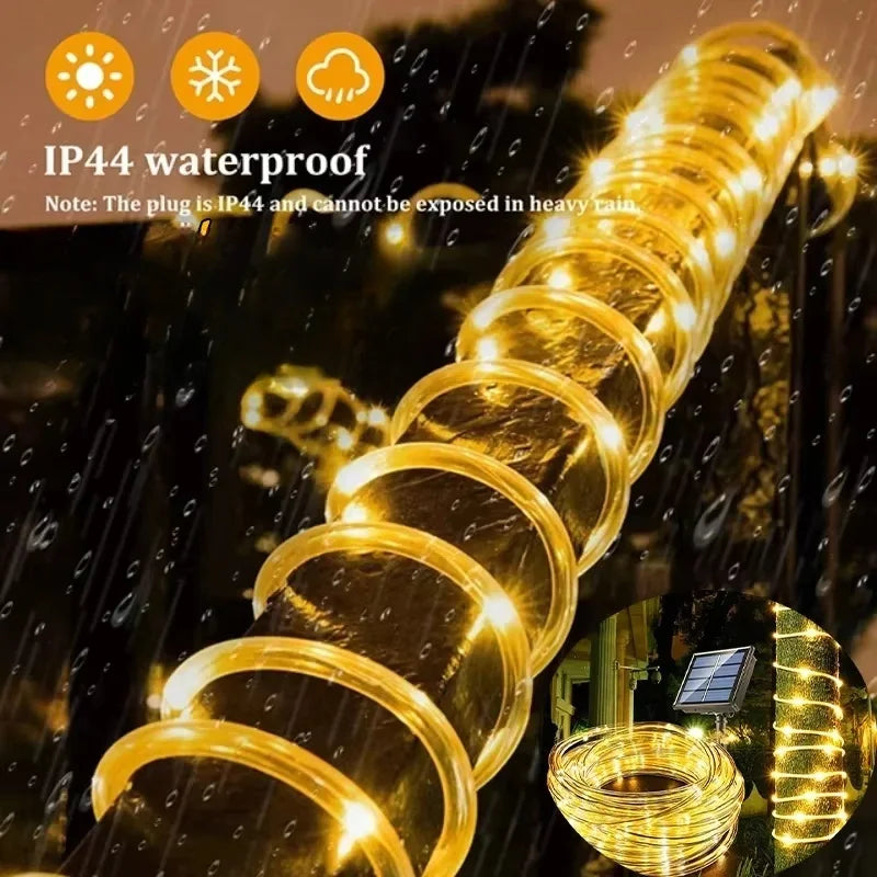 Outdoor Solar Lights Garland Rope String Lights 7-32M LED Garden Garland Waterproof Tube Lamp for Garden Christmas Decoration Quick Pick Grocers