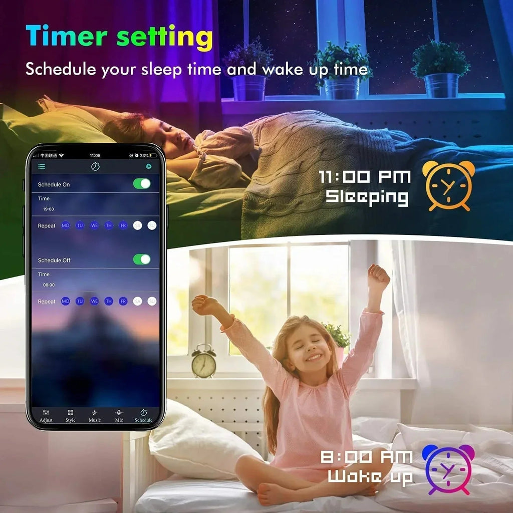 RGB LED Strip Light SMD 5050 USB Remote&APP Control Bluetooth Flexible Tape Diode Ribbon for TV Backdrop Living Room Bedroom Econic Blanks