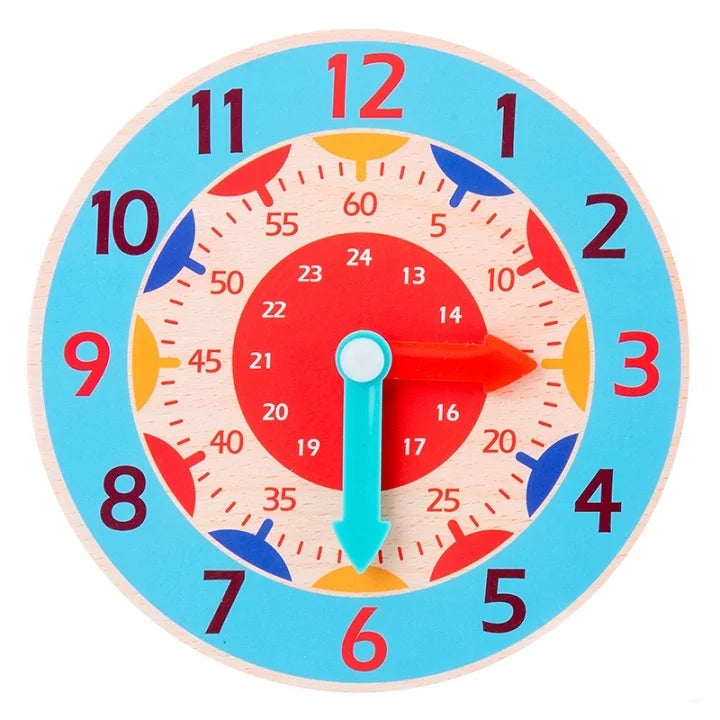 Baby Montessori Toys Wooden Clock Hour Minute Second Cognition Time Learning Teaching Aids Educational Toys For Children Purest Peak