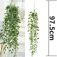 Hand Made Wicker Rattan Flower Planter Wall Hanging Wicker Rattam Basket Garden Vine Pot Plants Holder Garden Pots Wall Planter Quick Pick Grocers