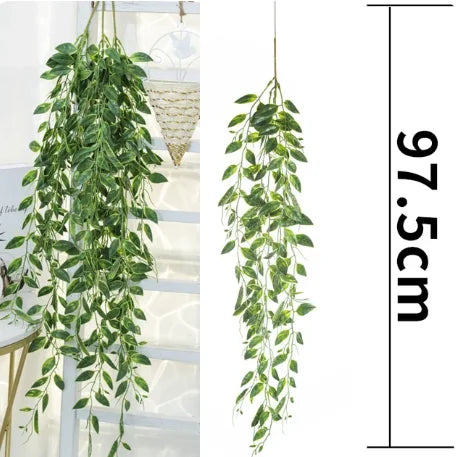 Hand Made Wicker Rattan Flower Planter Wall Hanging Wicker Rattam Basket Garden Vine Pot Plants Holder Garden Pots Wall Planter Quick Pick Grocers