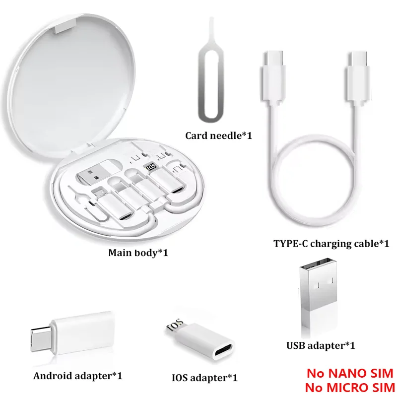 Multi USB Type C to C 60W Charging Adapter Cable Kit USB C to Lighting Conversion Set USB A & Type C to Micro/Type C/Lighting Quick Pick Grocers