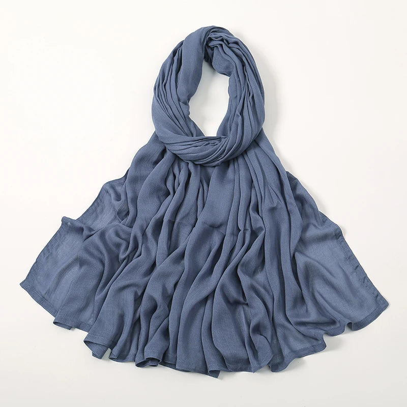 Fashion Modal Hijab Rayon Cotton Shawls Muslim Hijabs For Women Plain Scarf Big Size Headscarf Islamic Turban Headband 190*85cm Quick Pick Grocers