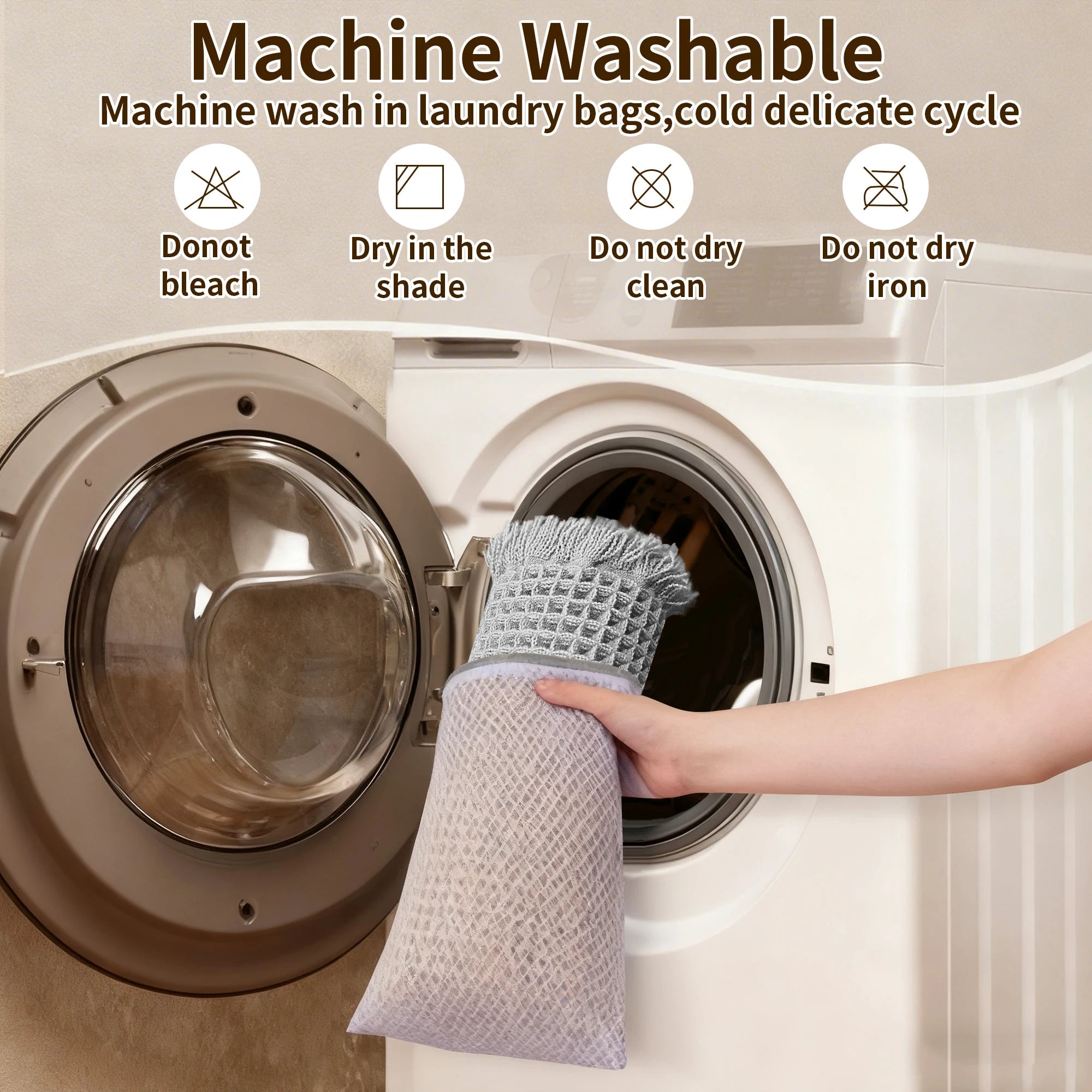 Waffle Bathroom Rugs Soft Non Slip Machine Washable Super Absorbent Bath Mats with Tassels for Bathroom Floor Tub Beside Decor Quick Pick Grocers