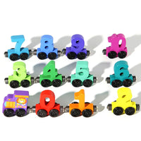 Wooden Number Digital Magnetic Train Toys Colorful Building Blocks Educational Hand-eye Coordination Magnetic Digital Train Quick Pick Grocers