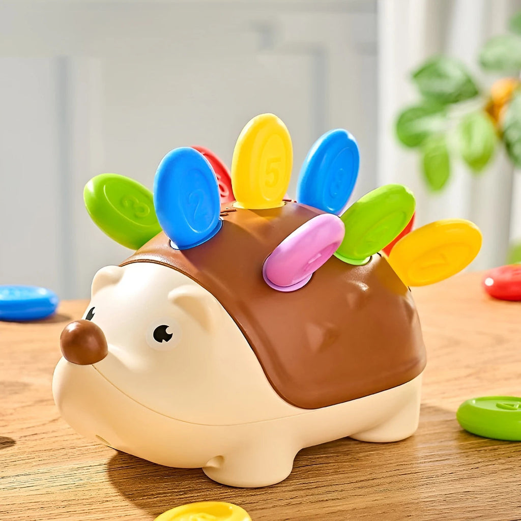 Children's educational puzzle toy featuring stuffed hedgehog, with number matching and assembly features Quick Pick Grocers