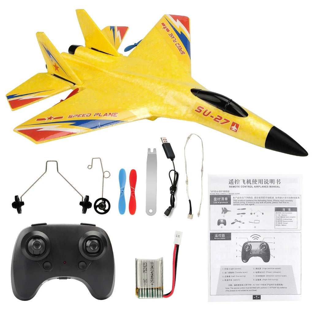 RC Plane SU-27 Aircraft Remote Control Helicopter 2.4G Airplane EPP Foam RC Vertical Plane Children Toys Gifts Econic Blanks
