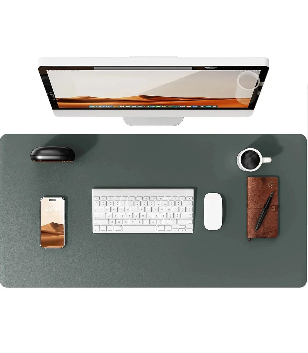 Large Mouse Pad,Office Desk Mat, Leather Desk Pad Protector, Non-Slip PU Leather Desk Blotter, Laptop Desk Pad Econic Blanks