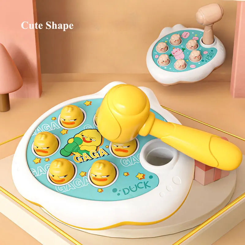 Duck/Frog/Pig Baby Toy Montessori Learning Game Educational Puzzle Gift for 12 24 Months Toddler Boy/Girl with Hammer Quick Pick Grocers