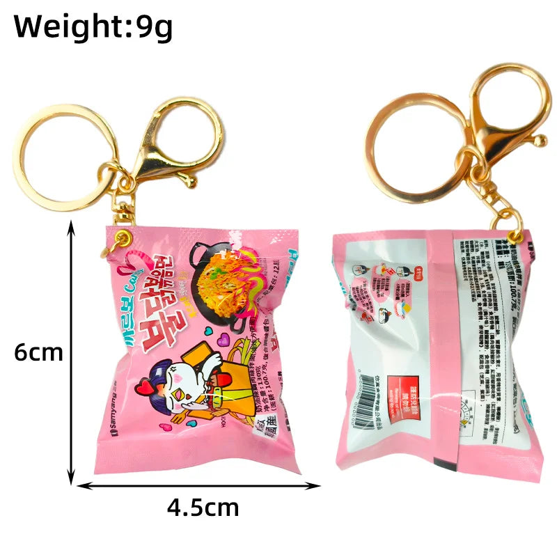 Simulation Instant Noodles Keychain On The Phone Mini Snacks Pendant Bag Pendant Christmas Gifts For The New Year Econic Blanks