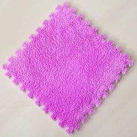 30*30CM Soft Plush Children Kids Rug Play Mat Puzzle Carpet Warm Playmat Interlocking Exercise Tiles Floor Carpet Decoration Mat Quick Pick Grocers