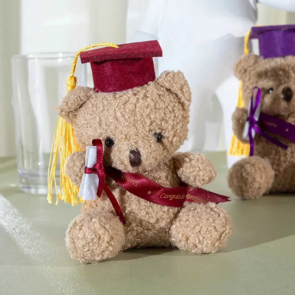 Doctor's Clothing Teddy Bear Doll Plush Toy Small Sitting Doctor Bear Doll Pendant Boys Girls Students Graduation Birthday Gifts Econic Blanks