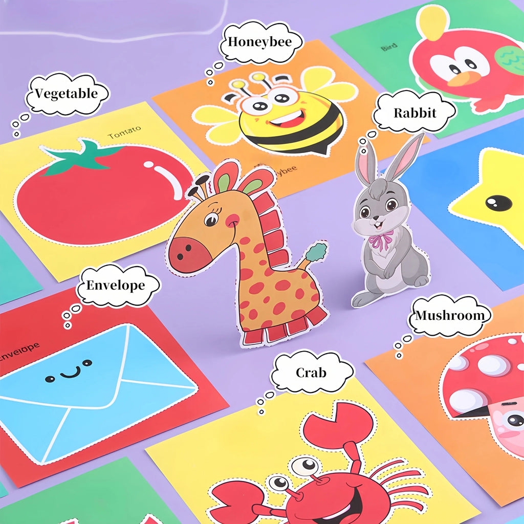 96Pcs Fun Paper Cutting Set, Paper Cutting, Paper Art, Scissors Skill Activity Paper Cutting Book, Children's Scissors Craft Kit, with a Pair of Child-Safe Scissors, Creative Games, Safe Scissors, Paper Art, Creative Playtime Quick Pick Grocers